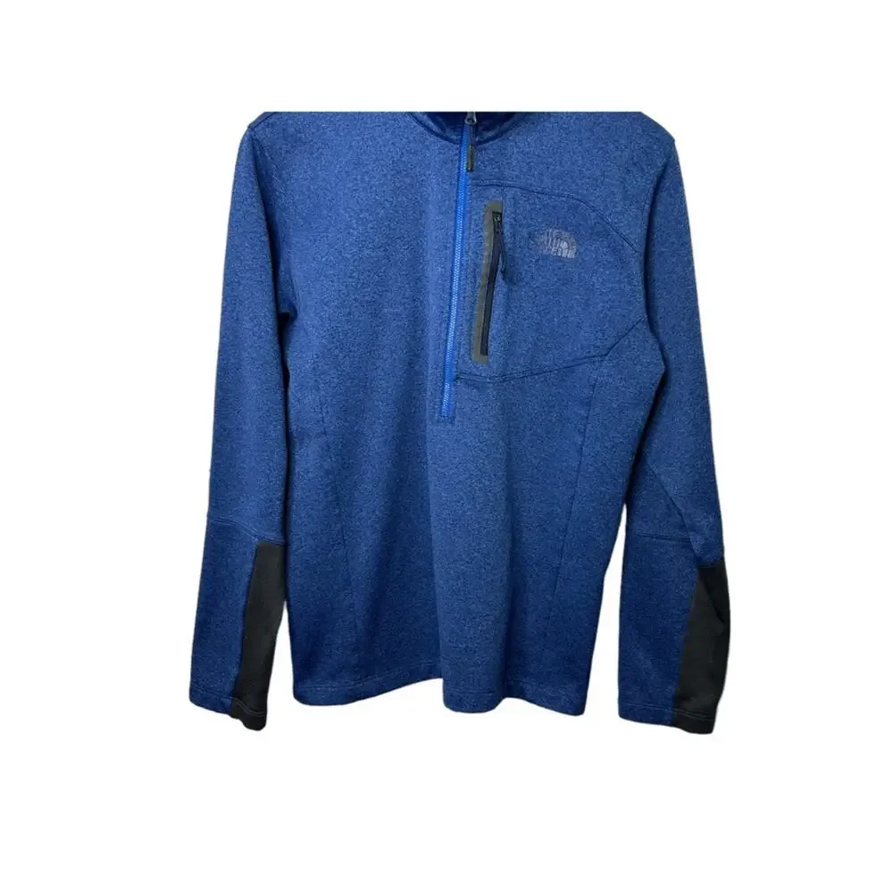 The North Face 1/2 Zip Blue Long Sleeve Pullover Shirt Men's Medium
